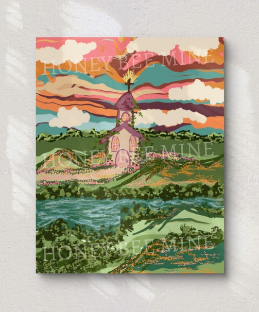 River of Blessings. Satin Art Print.