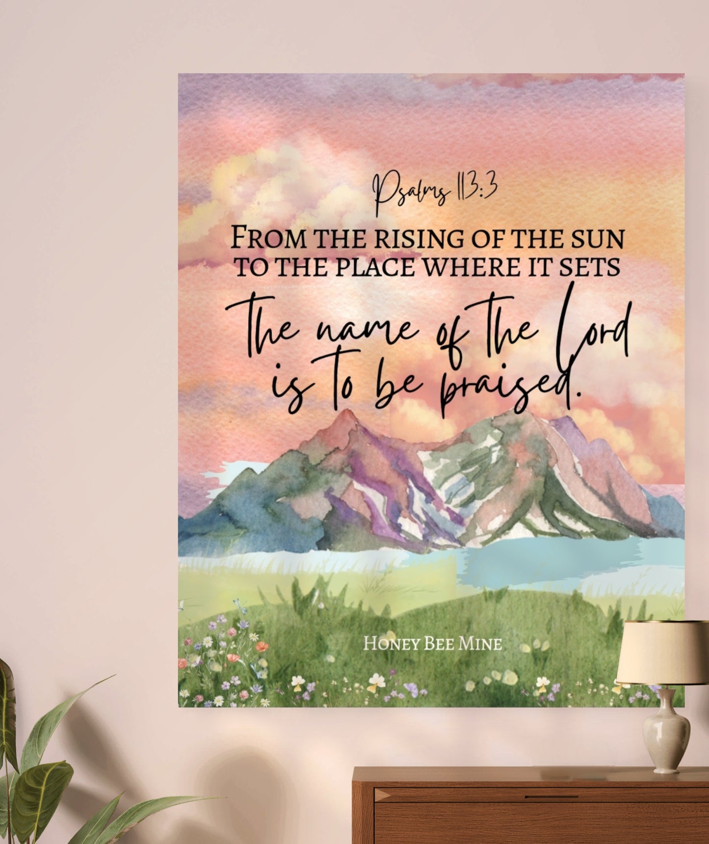 The Name Of The Lord Is To Be Praised HBM Print. Print Only.