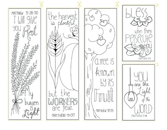 Bible Coloring Bookmarks