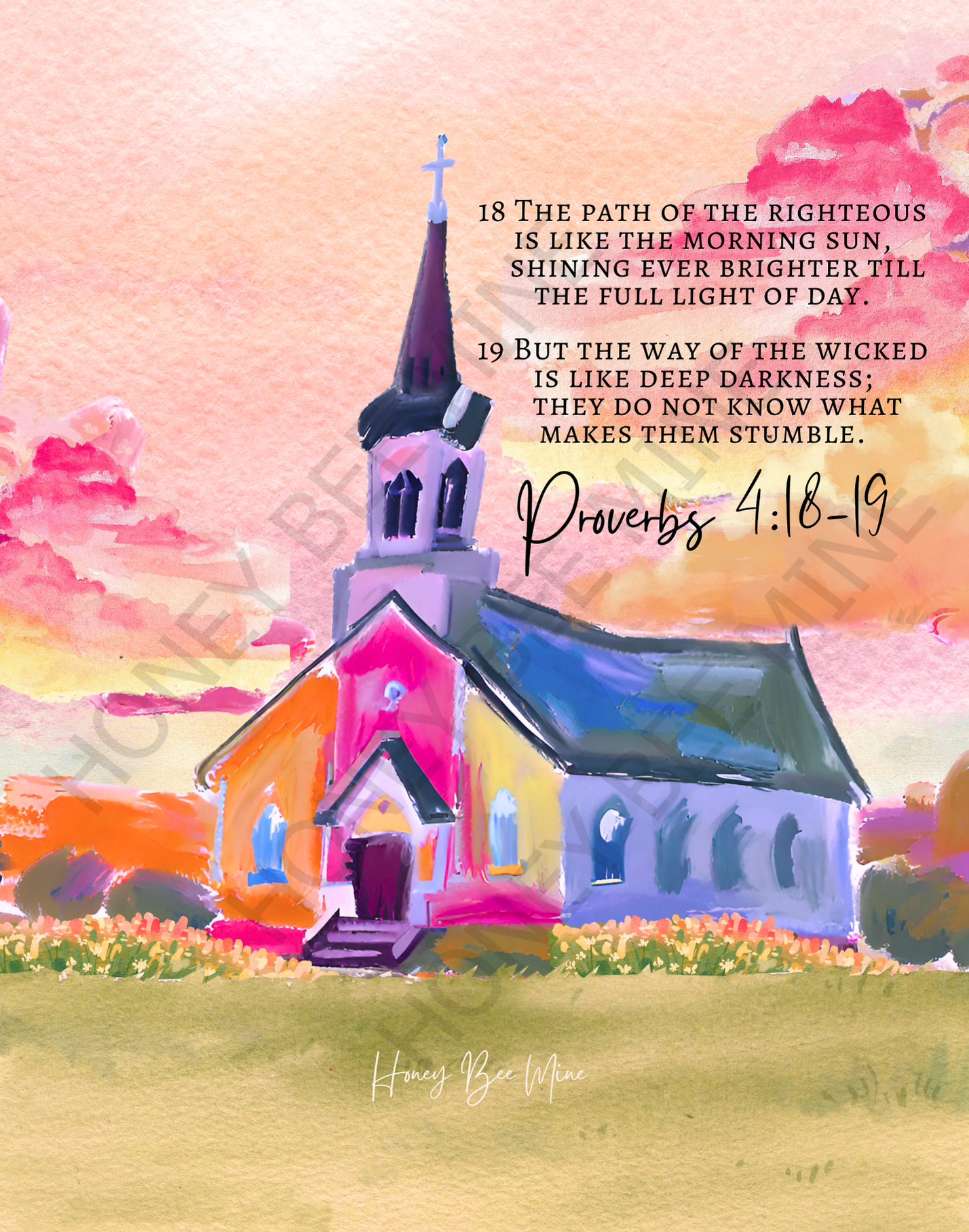 Proverbs 4:18-19 Digital Download. (Free shipping)