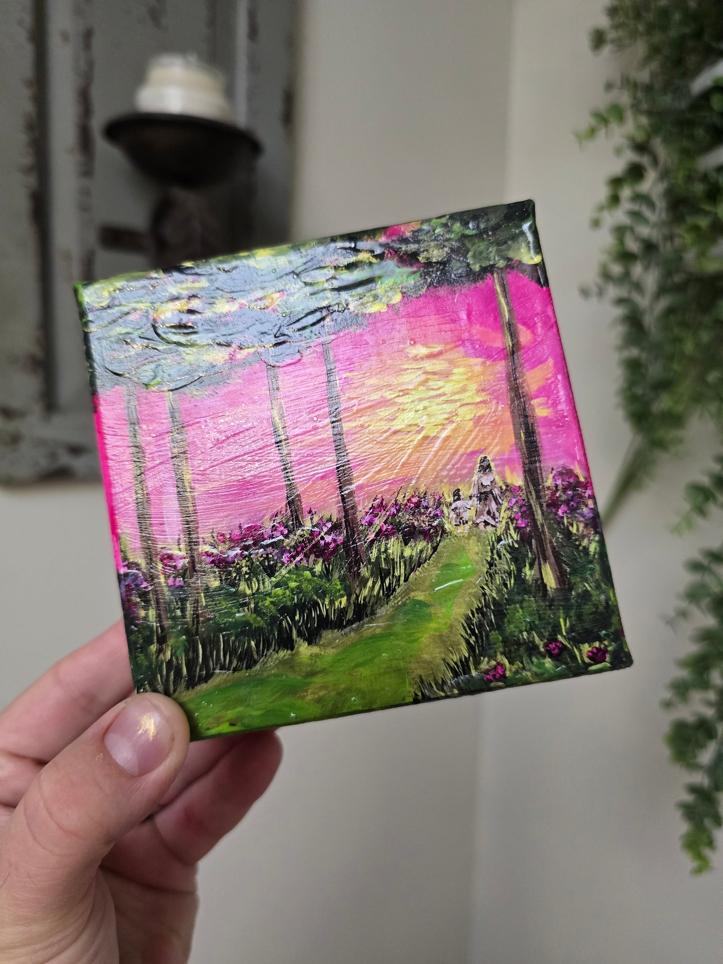 He Will Never Leave You. Wrapped Canvas Mini Textured  Art Print.