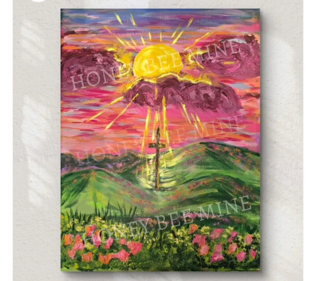 Mini Golden Painted Framed, Textured Artwork Magnet. READ DESCRIPTION.