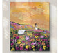 Mini Golden Painted Framed, Textured Artwork Magnet. READ DESCRIPTION.