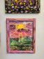 9.5x11.5in Sunrays Beaming Through The Clouds. Print Inside Original Painted Frame.