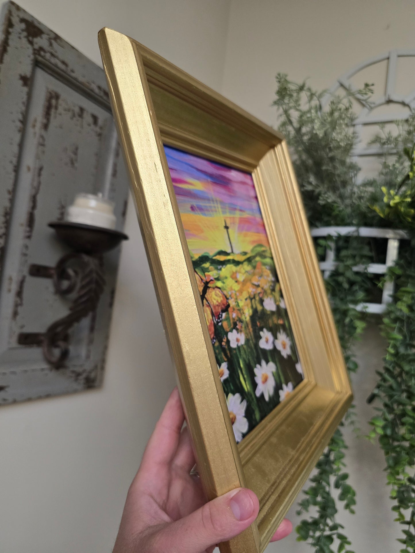 Be Transformed. Heavy Golden Wooden Framed Textured Canvas Art Print.