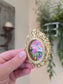 Mini Golden Painted Framed, Textured Artwork Magnet.