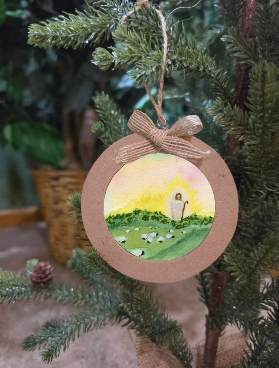 The Lord is My Shepherd. Artwork Ornament.