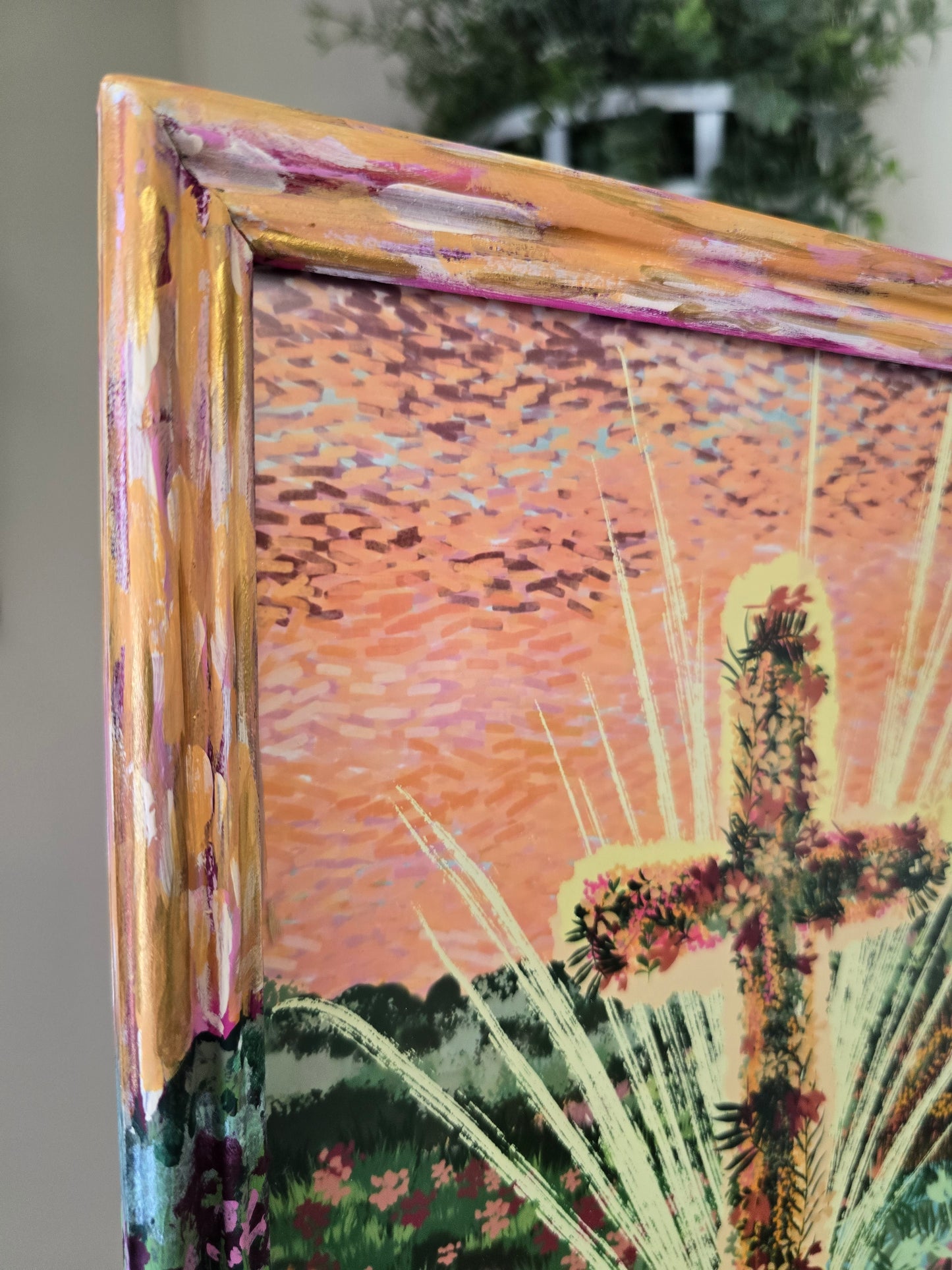 9.5x11in. The Word Of God Will Stand Forever. Print Inside Original Painted Frame.