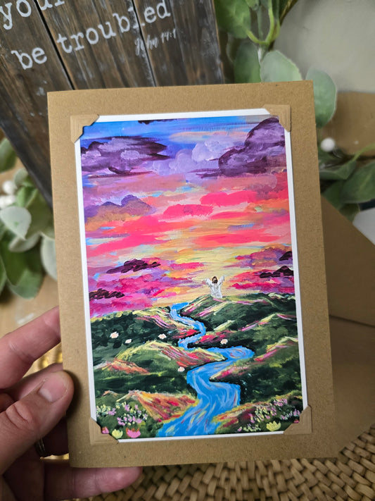 Living Waters. Handmade Artwork Greeting Card