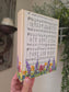 Hymn Mixed Media Canvas Artwork. Hand Drawn Details.