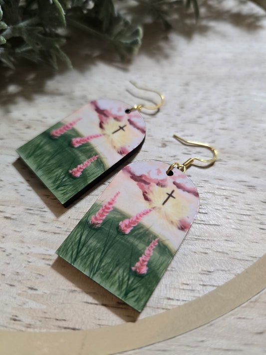 In The Clouds. Artwork Earrings.