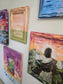 10x12in. In The Beginning, God Created The Heavens and The Earth. Print Inside Orignal Painted Wooden Frame.