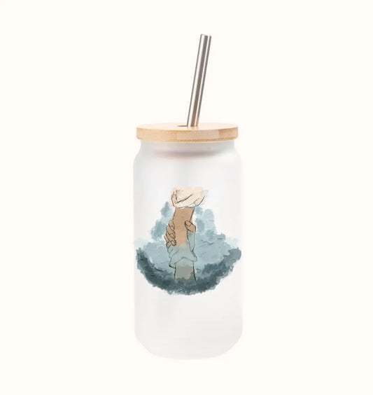 He's Got You. 18oz Glass Can Tumbler.