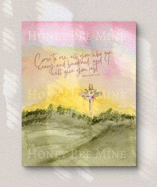 I Will Give You Rest. Art Print.