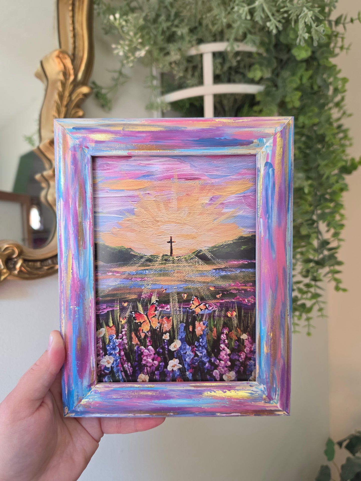 The Old Has Gone, The New Is Here. Print Inside Handmade Frame.