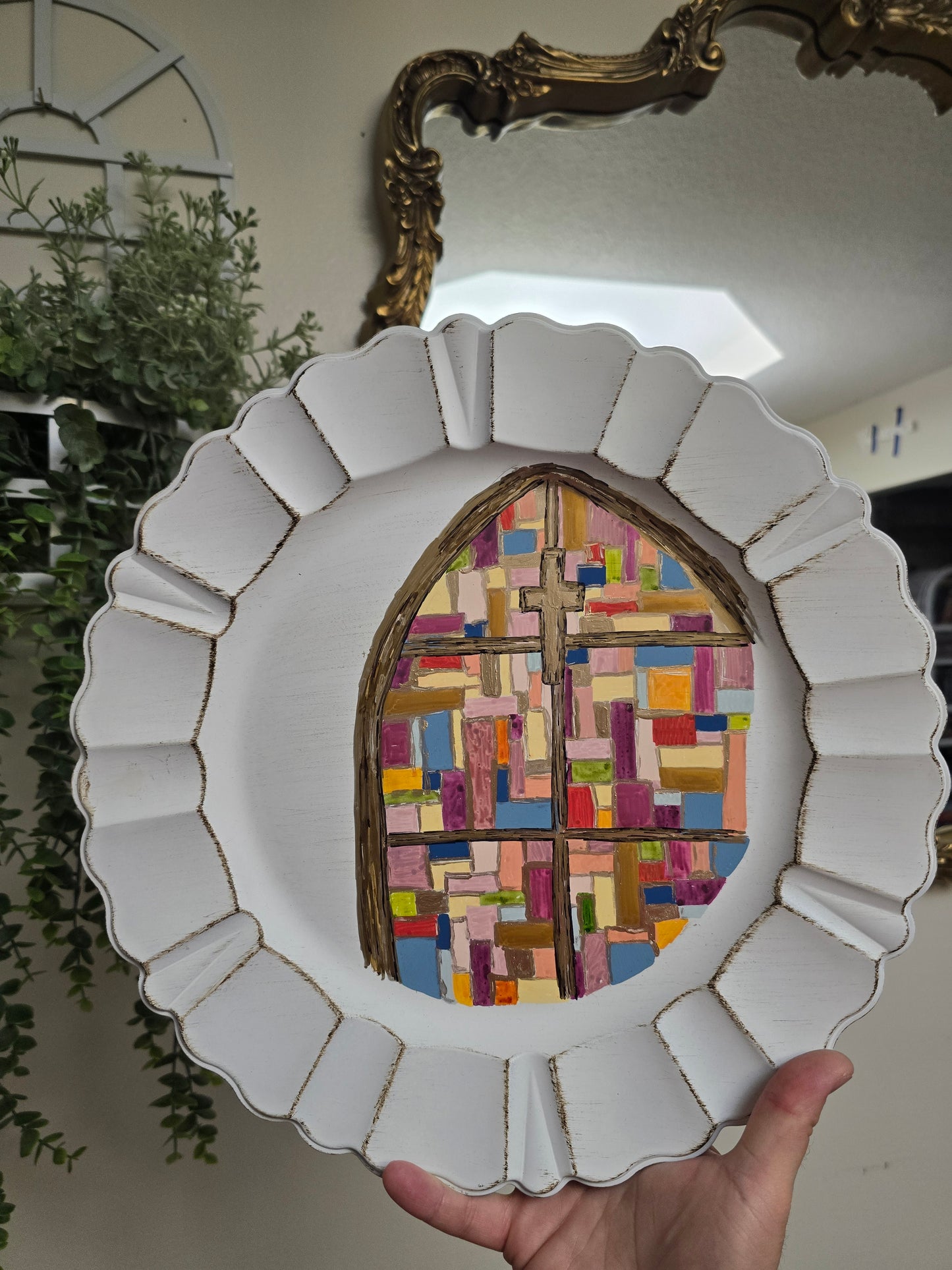 EXTRA. First Made Honey Bee Mine Artwork. Stained Glass Church Window.