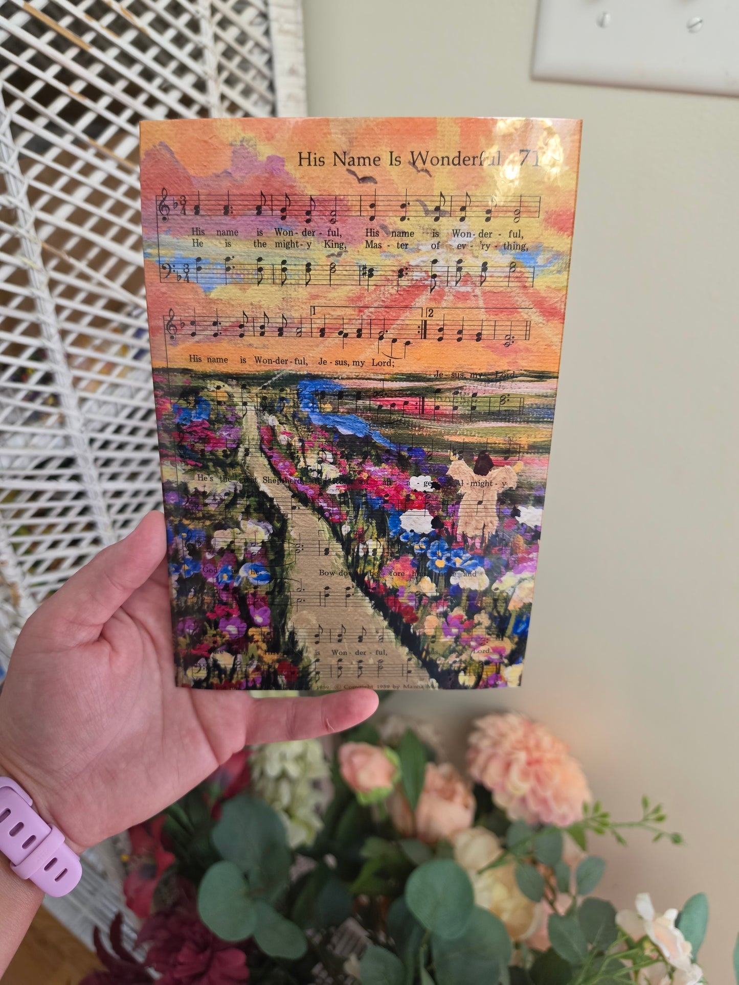 Set Your Mind On Things Above. Original 1975 Hymn with HBM Artwork Print.