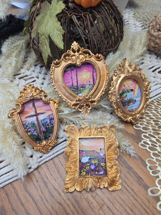 Mini Ornate Framed Artwork Magnet Bundle.