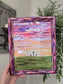9.5x11.5in From Sunrise To Sunset His Name is To Be Praised. Print Inside Original Painted Frame.