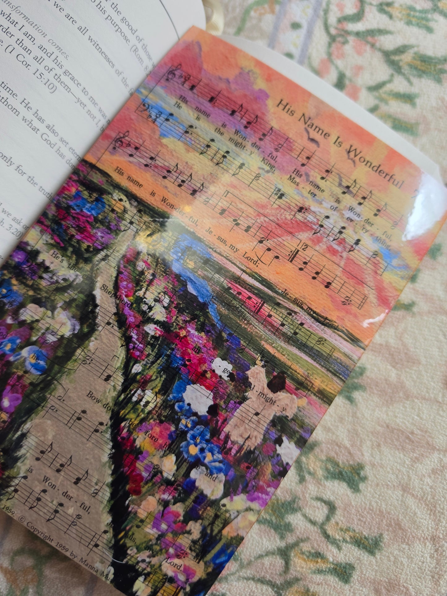 Set Your Mind On Things Above. Original 1975 Hymn with HBM Artwork Print.