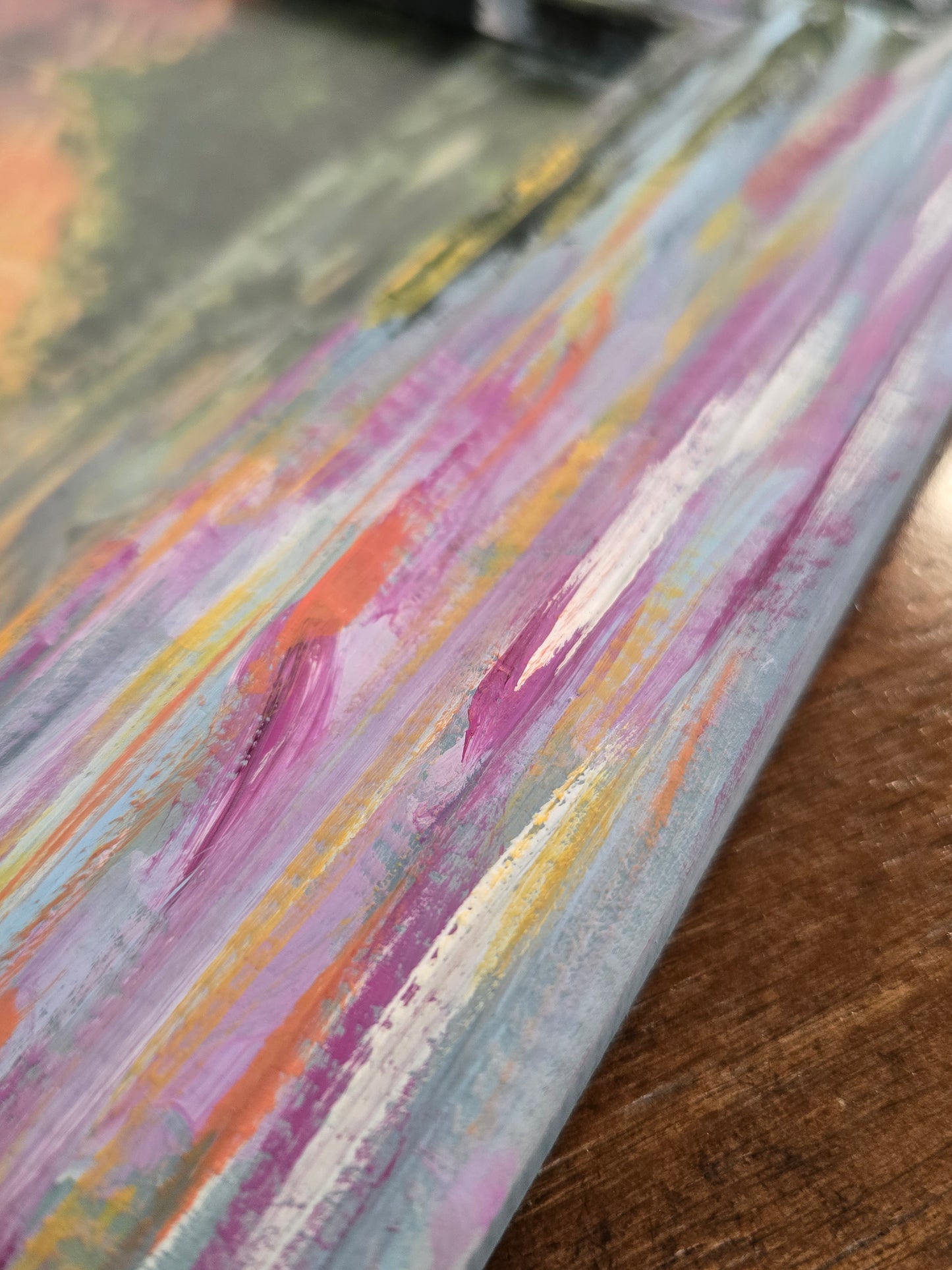 In My Weakness I Will Trust In Jesus. Art Print Inside Original Painted Wooden Frame.