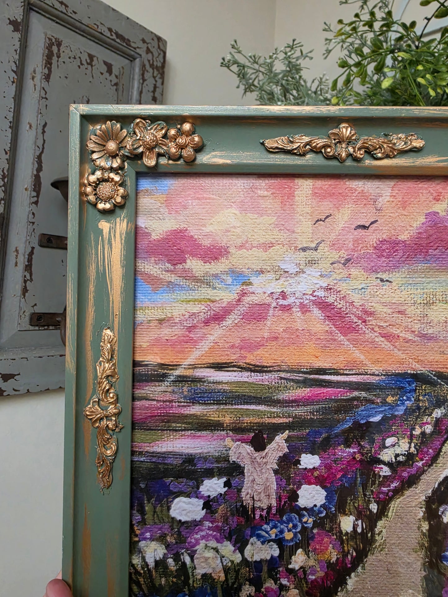 Set Your Mind On Things Above. Print Inside Handmade Frame.