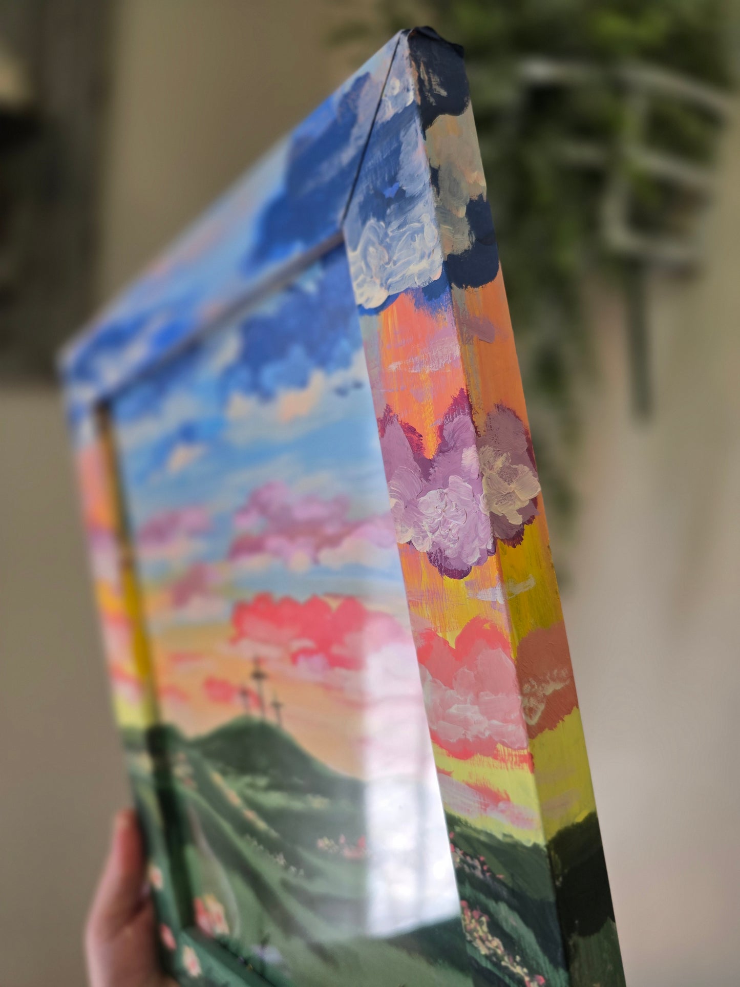 For By Him All Things Were Created. Print Inside Original Painted Frame.