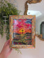 Follow Me. Print Inside Handmade Painted Frame.