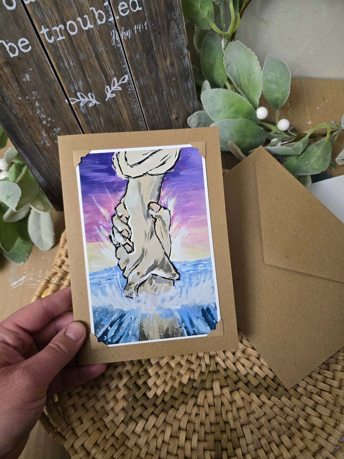 Do Not Fear, I Will Help You. Handmade Artwork Greeting Card