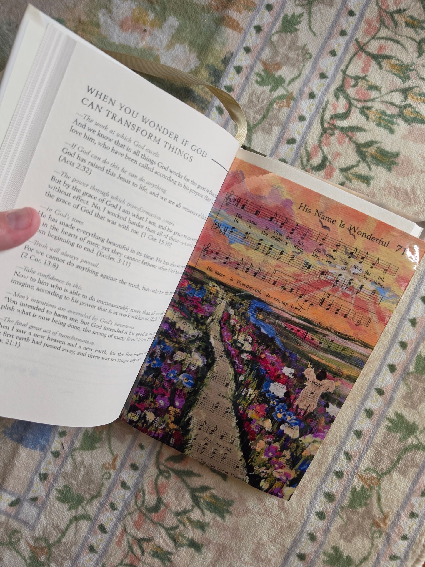 Set Your Mind On Things Above. Original 1975 Hymn with HBM Artwork Print.