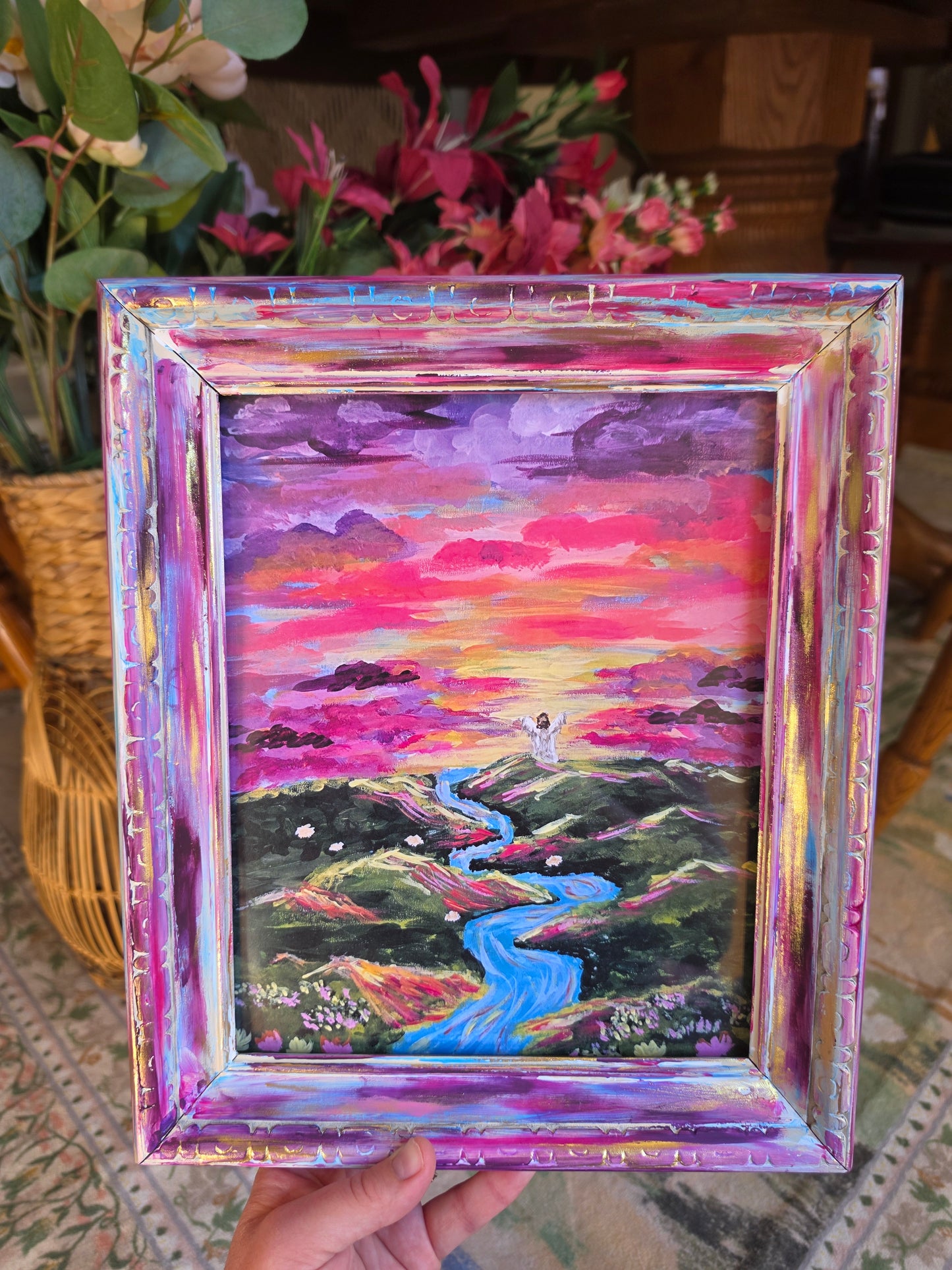 Living Waters. Print Inside Handmade Frame