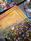 12x14in Guidance and Peace. Original Artwork Panel Canvas Inside Painted Wooden Frame.