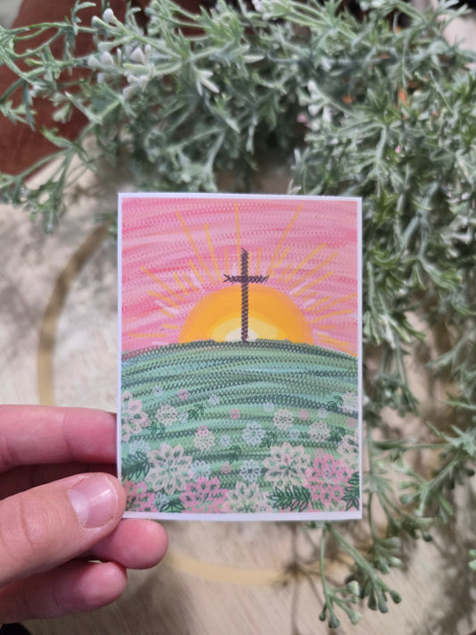 Stitched Together. Artwork Vinyl Waterproof Sticker.