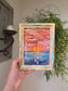 Selfless. Print Inside Hand Painted Frame.