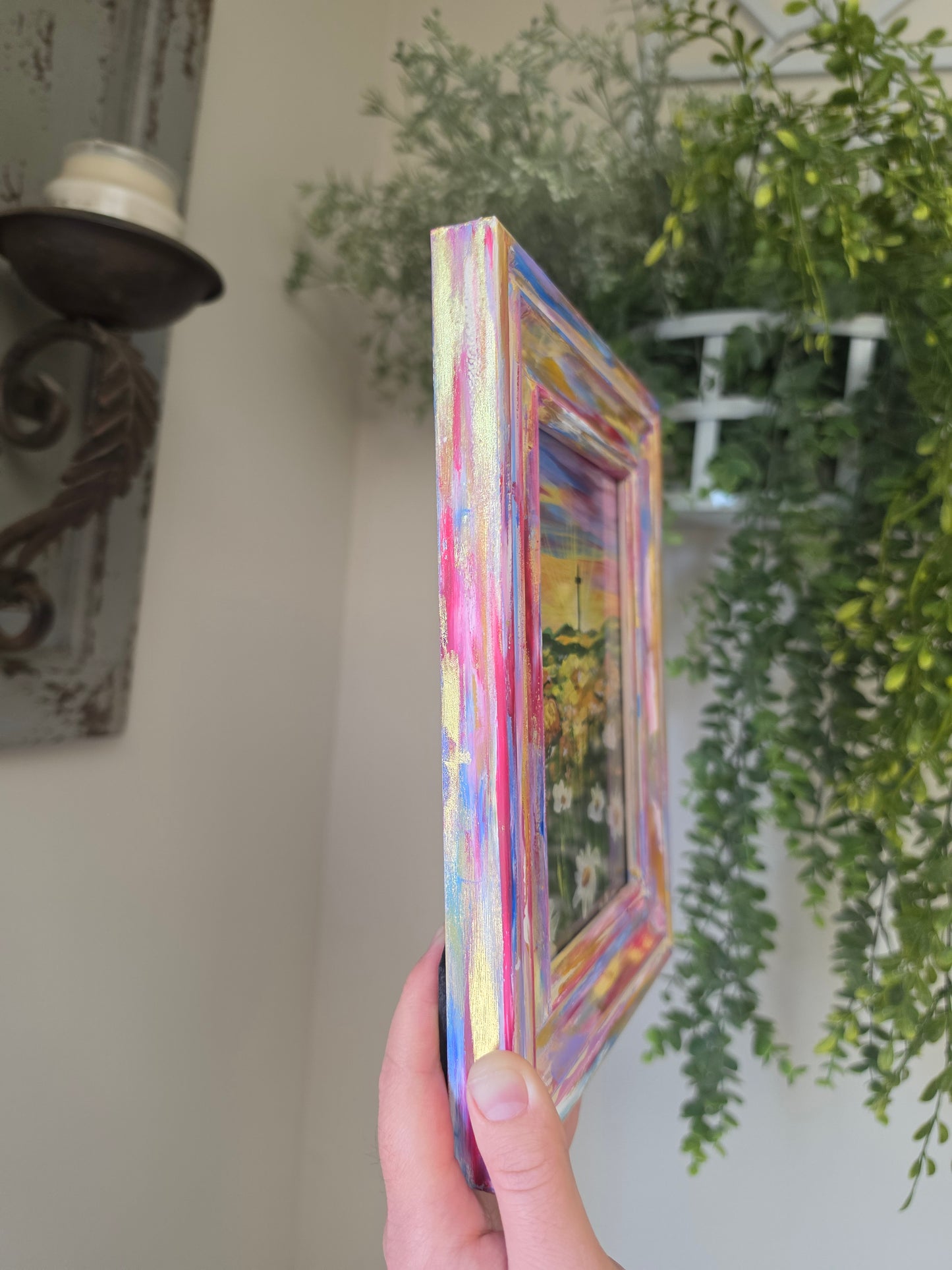 Be Transformed. Print Inside Handmade Painted Frame.