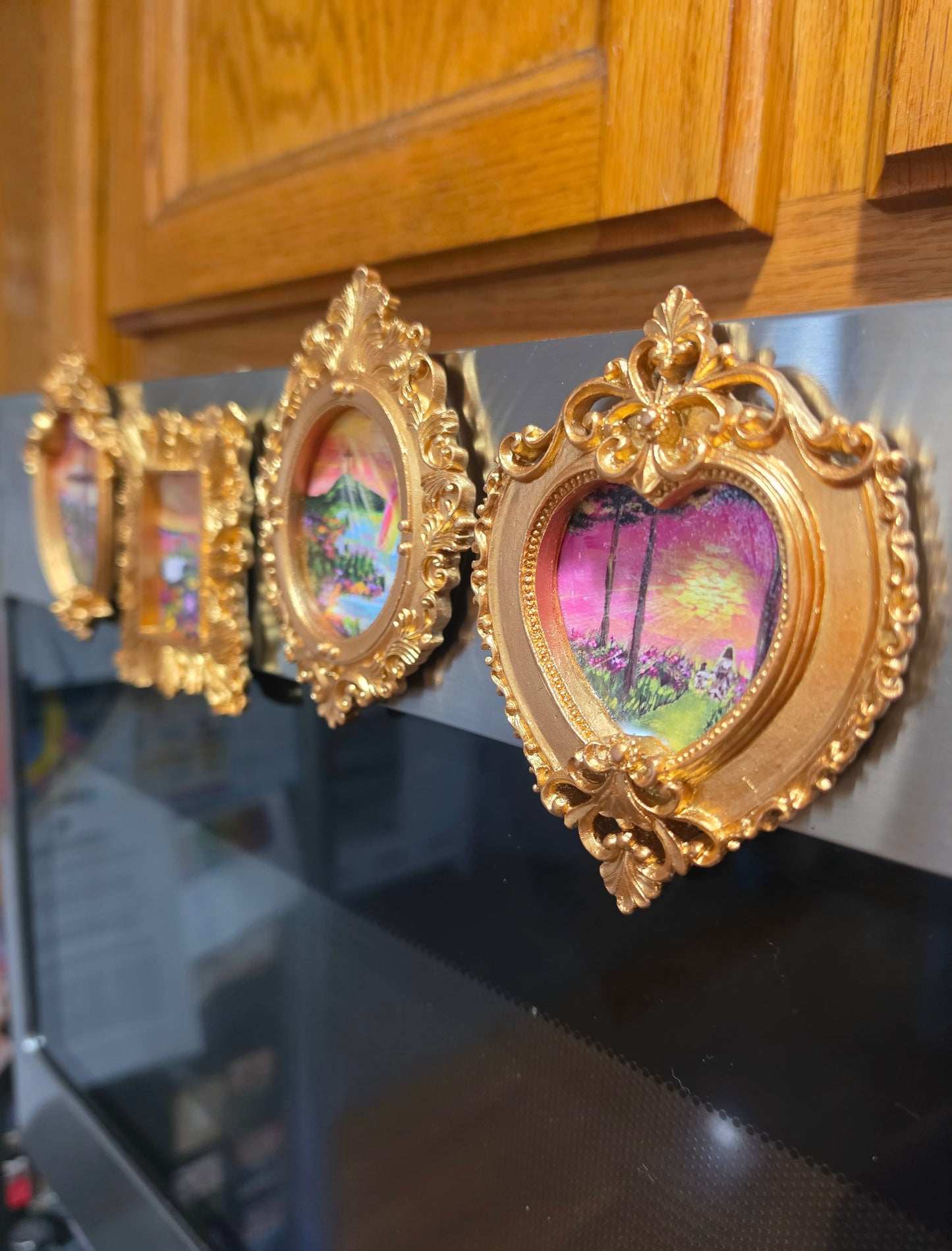Mini Ornate Framed Artwork Magnet Bundle.