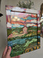 9.5x11.5in River Of Blessings. Print Inside Original Painted Frame.