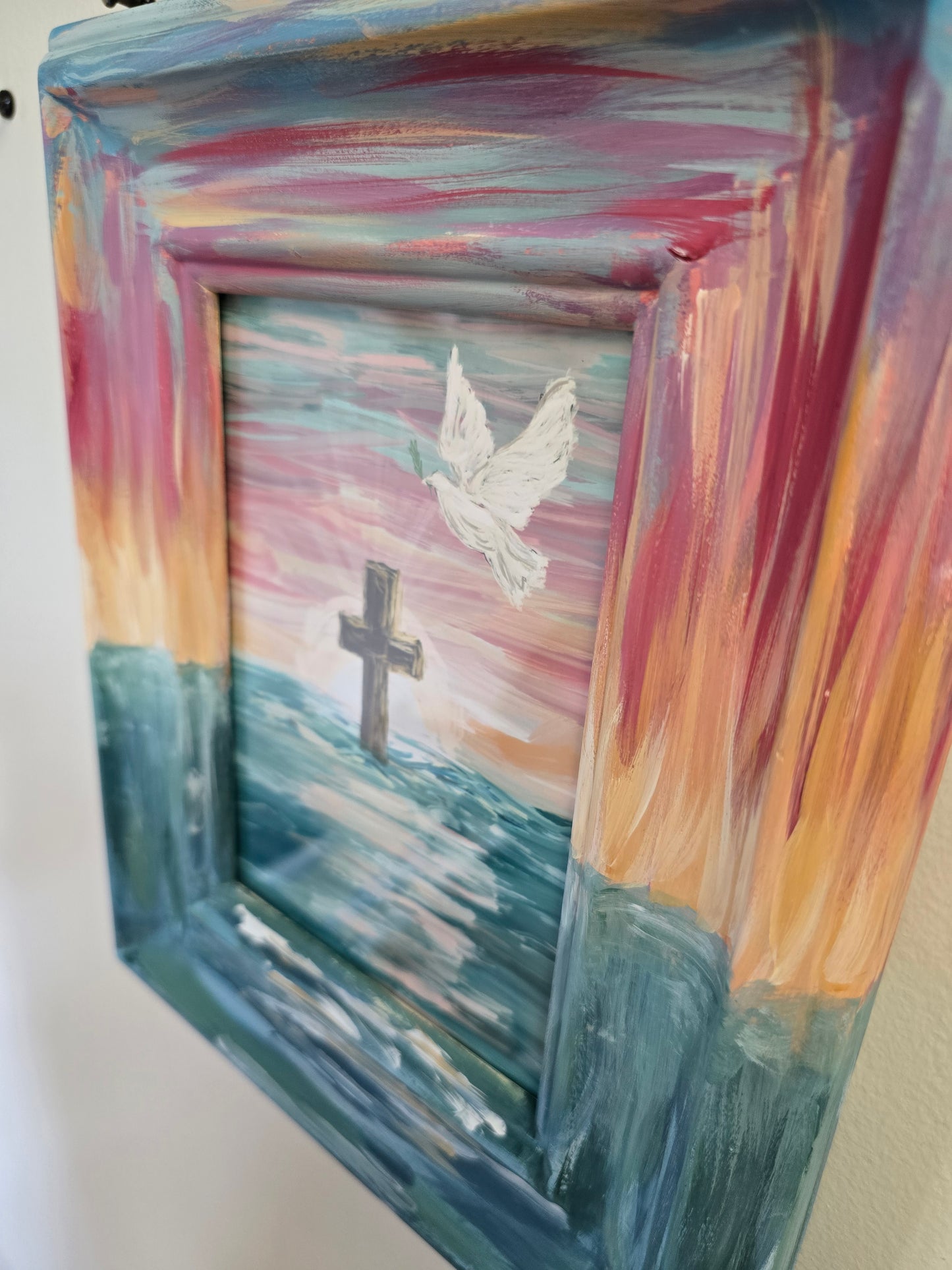 New Beginnings. Print In Painted Wooden Frame.