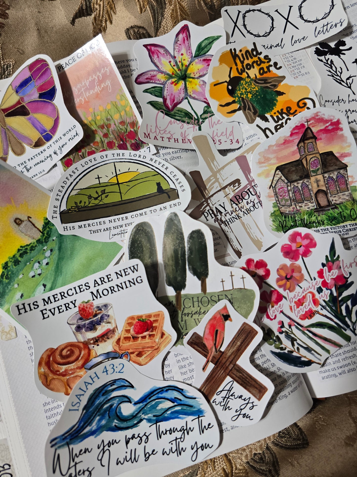 3 Piece Mystery Pack. Artwork Vinyl Waterproof Stickers.