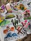 3 Piece Mystery Pack. Artwork Vinyl Waterproof Stickers.