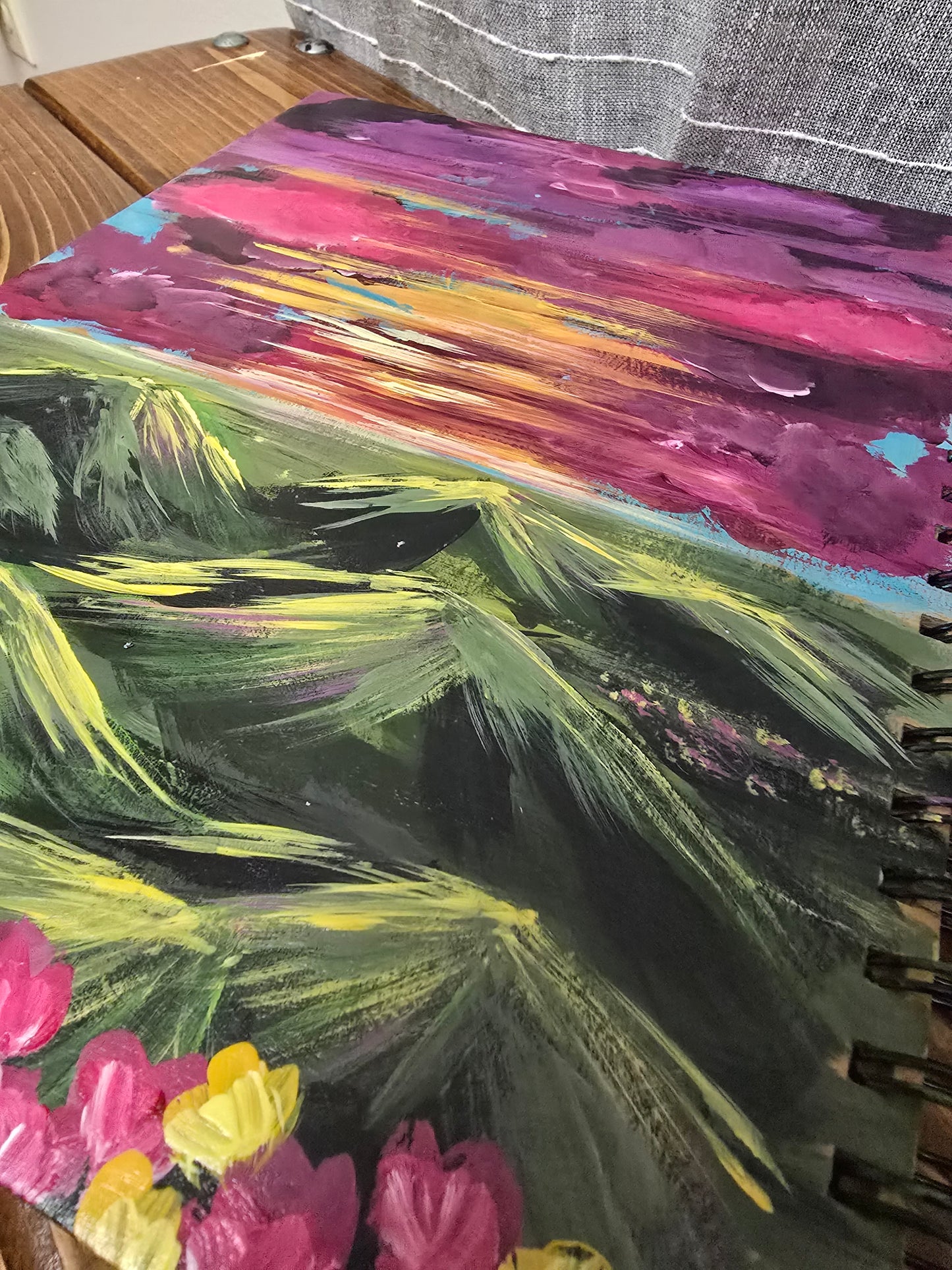 9.5x12in Hardcover Custom Hand Painted Photo Album/Scrapbook/Journal