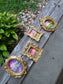 Mini Golden Painted Framed, Textured Artwork Magnet.