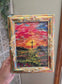 Follow Me. Print Inside Handmade Painted Frame.