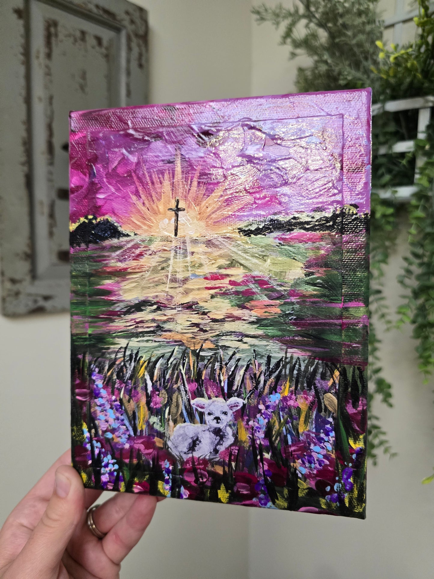 He Left The 99. Wrapped Canvas Textured  Art Print.