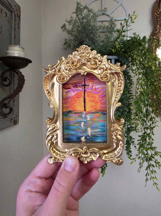 Selfless. Textured Print Mini Frame Magnet.