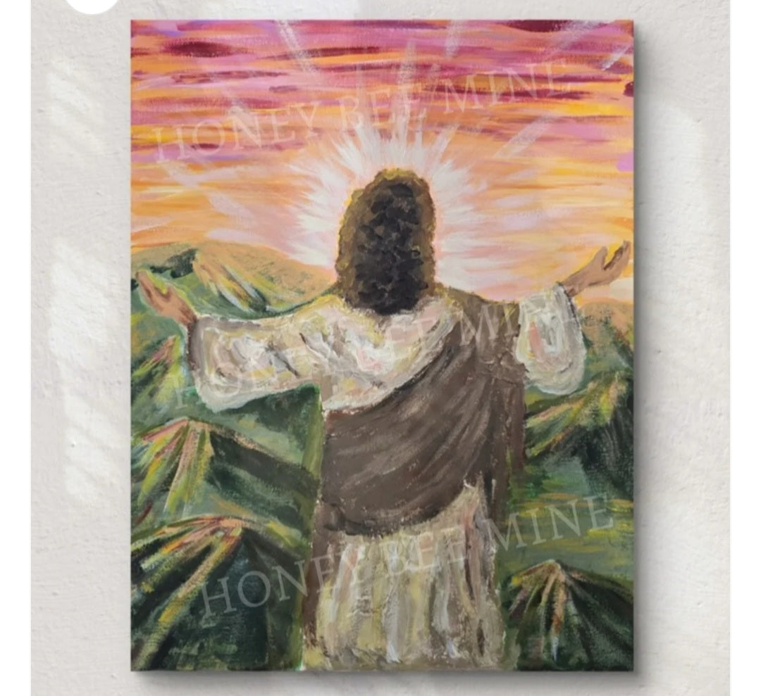 Mini Golden Painted Framed, Textured Artwork Magnet. READ DESCRIPTION.