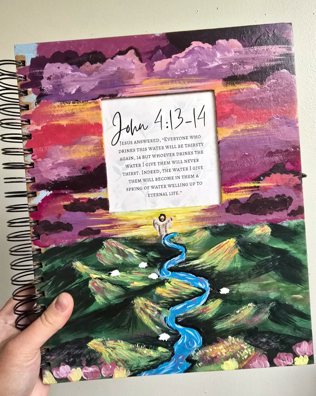 9.5x12in Hardcover Custom Hand Painted Photo Album/Scrapbook/Journal