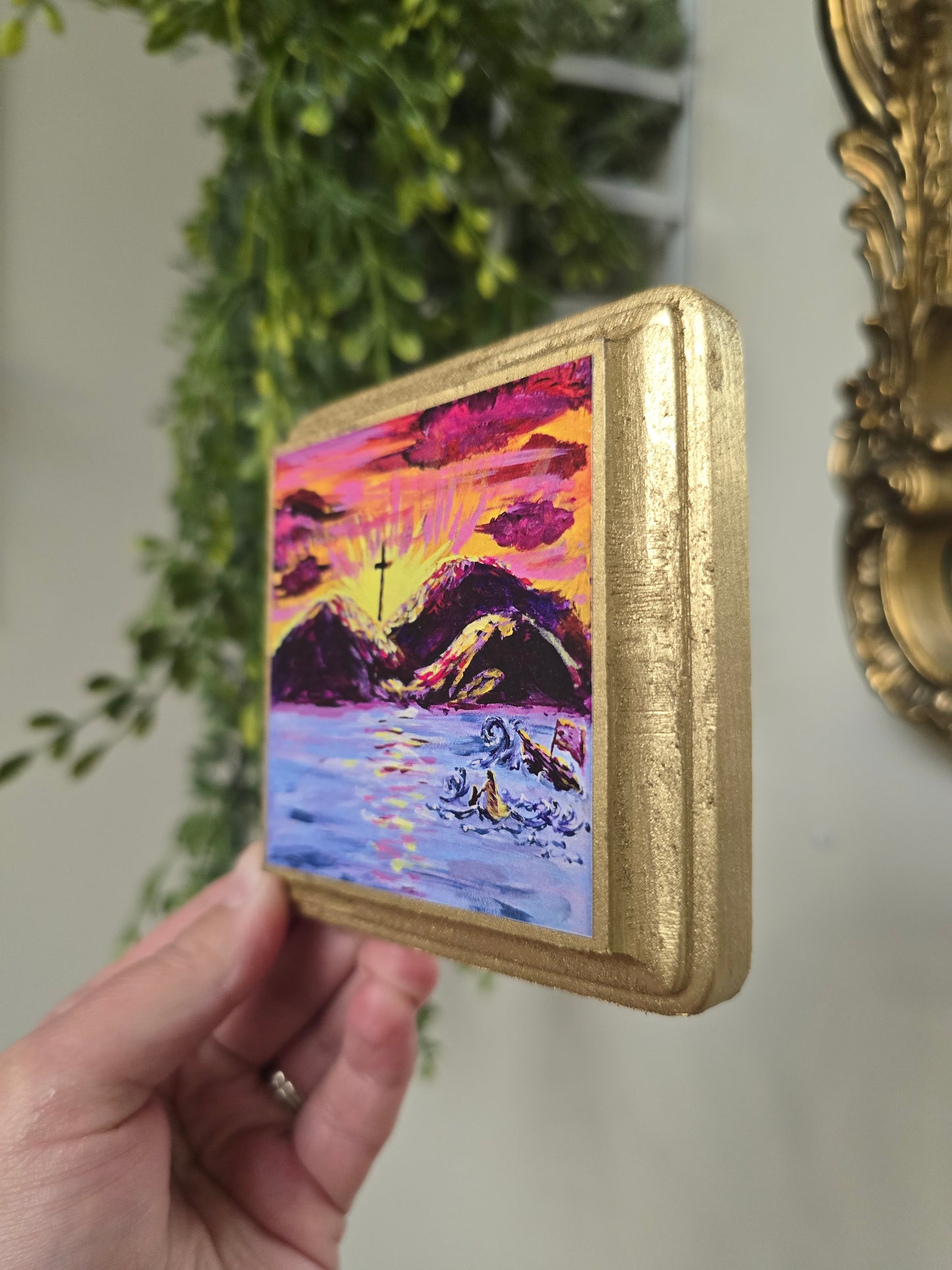 I Am With You Always. Mini Textured Art Print.