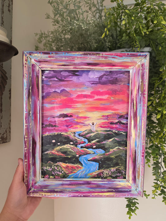 Living Waters. Print Inside Handmade Frame