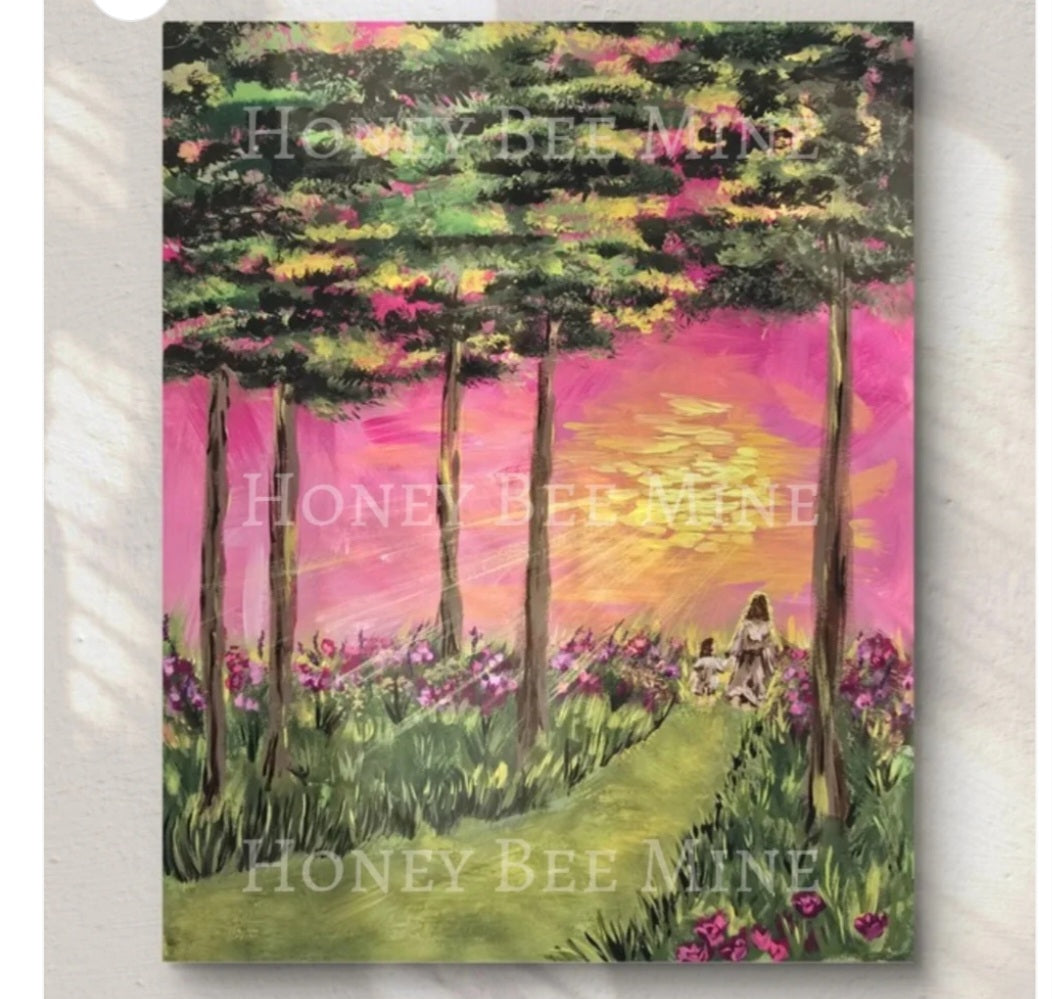 Mini Golden Painted Framed, Textured Artwork Magnet. READ DESCRIPTION.